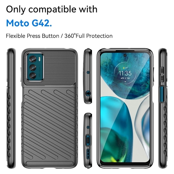 Thunder Motorola Moto G42 Etui - Sort Black