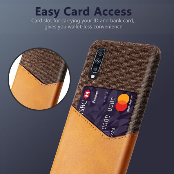 Bofink Samsung Galaxy A70 Card Kuoret - Oranssi Orange