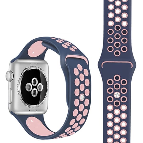 Apple Watch Series 5 / 4 40mm dual color watch band - Blue / Pink Blå