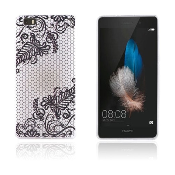 Westergaard Huawei Ascend P8 Lite Deksel - Retro Blomst Silver grey