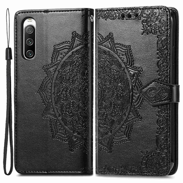 Mandala Sony Xperia 10 Iv Läppäkotelo - Musta Black