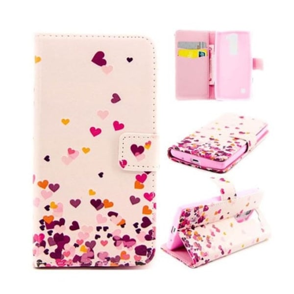 Moberg LG Leon Lær Etui - Fargerike Hjerter Multicolor