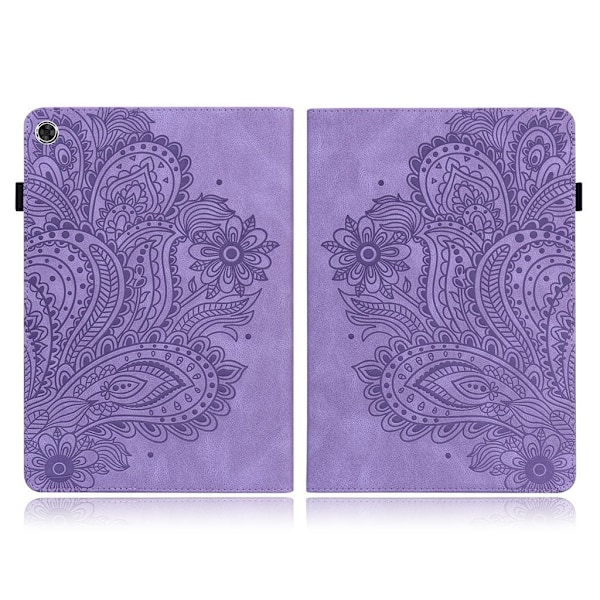 Lenovo Tab M10 FHD Plus kukkapainatus nahkakotelo - Violetti Purple