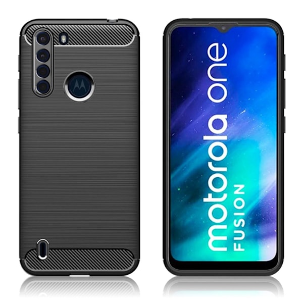 Carbon Flex Etui Motorola One Fusion - Sort Black