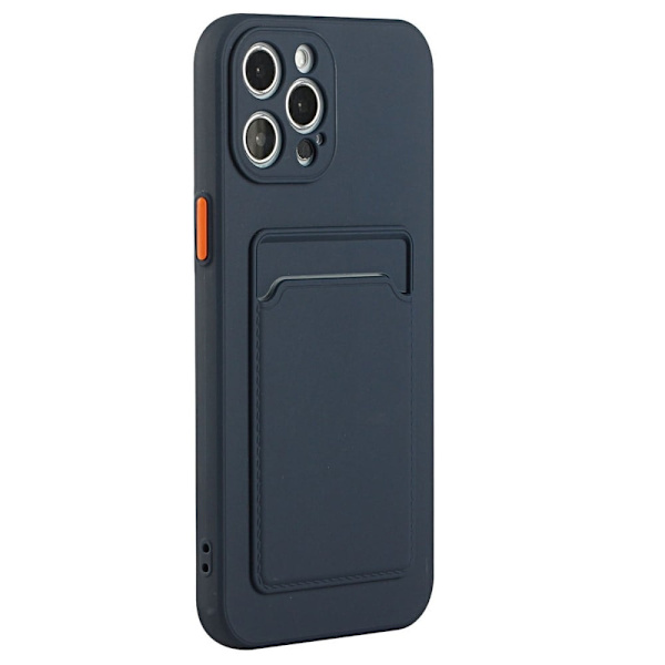 Cover med Kortholder til iPhone 15 Pro Max - Mørkeblå Blue