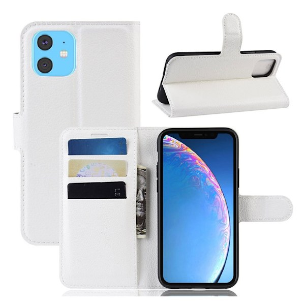 Klassisk iPhone 11 flip etui - Hvid White