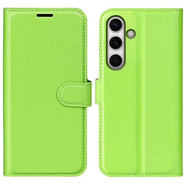 Klassisk Samsung Galaxy S24 FE flip etui - Grøn Green