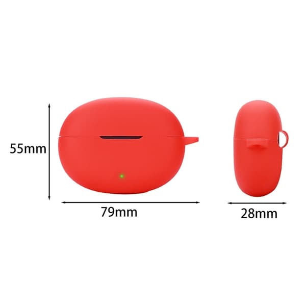 Dammskydd för Realme Buds Air6 Bluetooth-hörlurar Silikonfodral med Anti-Lost Spänne - Vit Vit