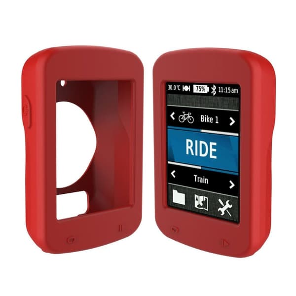 Garmin Edge 820 Flexibelt silikon skydds ram - Röd Röd