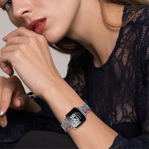 Fitbit Versa 2 / Versa Lite snabbkopplingsarmband i harts - Smaragdröd multifärg