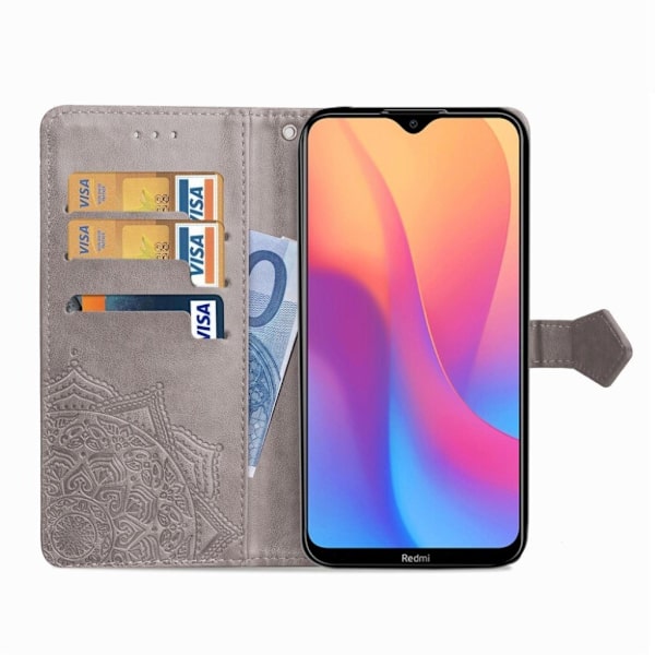 Mandala Xiaomi Redmi 8A etui - Grå Silver grey