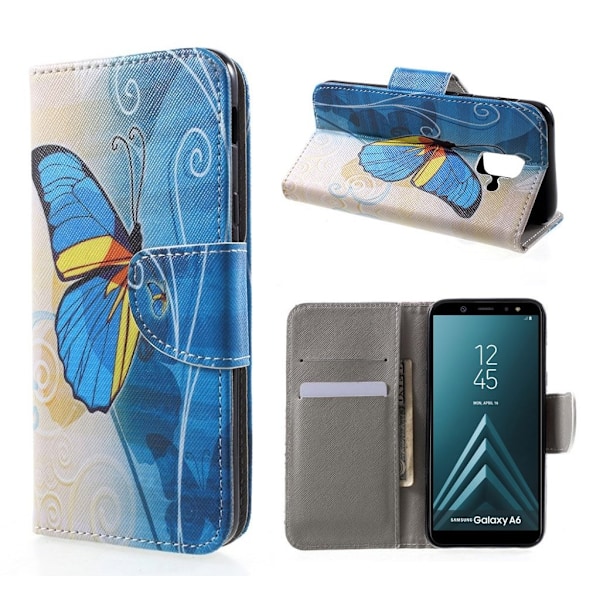 Butterfly läder Samsung Galaxy A6 (2018) fodral - Flerfärgad multifärg
