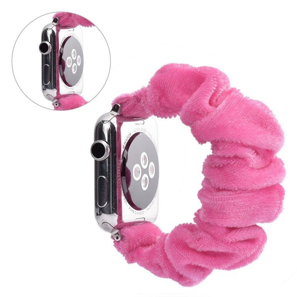 Apple Watch Series 5 44mm mönster trasa klockarmband - rosa Rosa