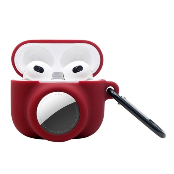 AirPods 3 / AirTag 2-in-1 silicone cover - Wine Red Red