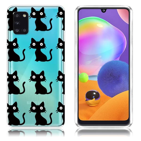 Deco Samsung Galaxy A31 skal - Katter Svart