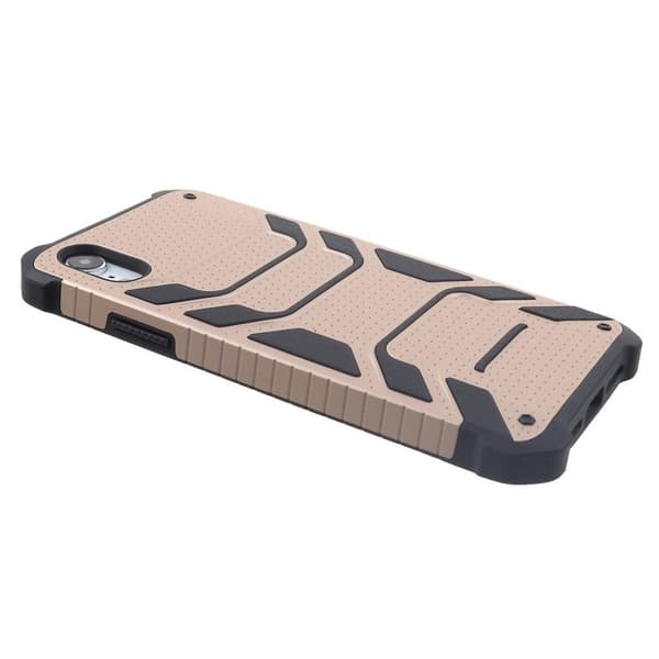 iPhone Xr spider series stötsäkert hybridfodral - Roséguld multifärg