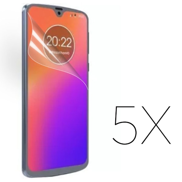 Ultraklar LCD skærmbeskyttelse til Motorola Moto G7 Plus - 5-Pack Transparent