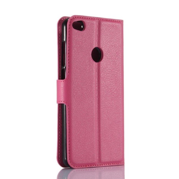 Honor 8 Lite stilfuldt og holdbart læder-etui - Hot pink Pink