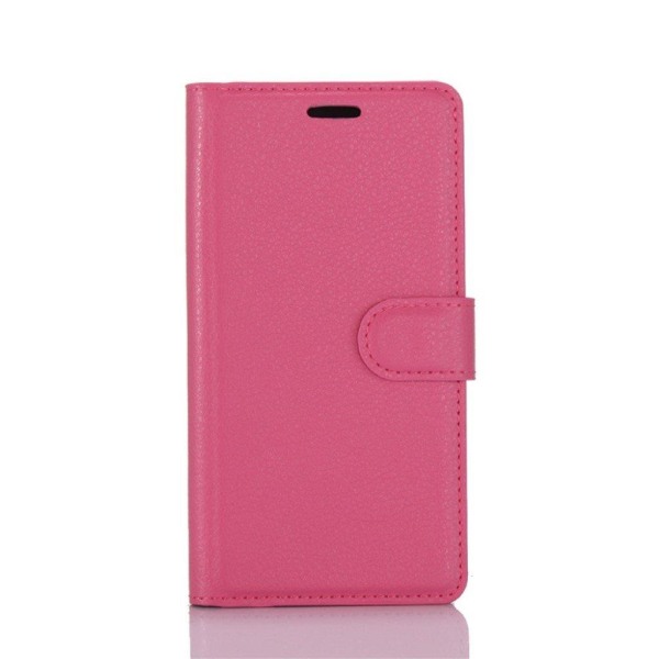 Huawei P10 beskyttende læder etui - Hot pink Pink