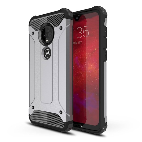 Armour Guard Motorola Moto G7 Plus skal - Silver/Grå Silvergrå