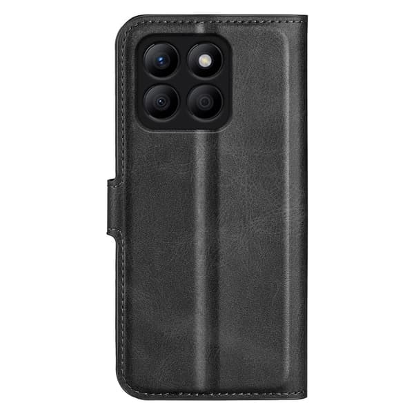 Skinn-etui i lommebok-stil for Honor X8b - Svart Black