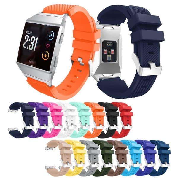 Fitbit Ionic Mjukt silikon klockband - Svart Svart
