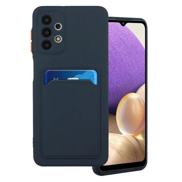 Card Holder Cover til Samsung Galaxy A32 5g - Mørkeblå Blue