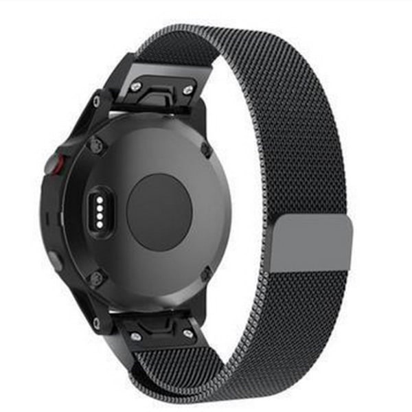 Garmin Fenix 3 / 3 HR / 5X urlänk metall material meshlänk - Svart Svart