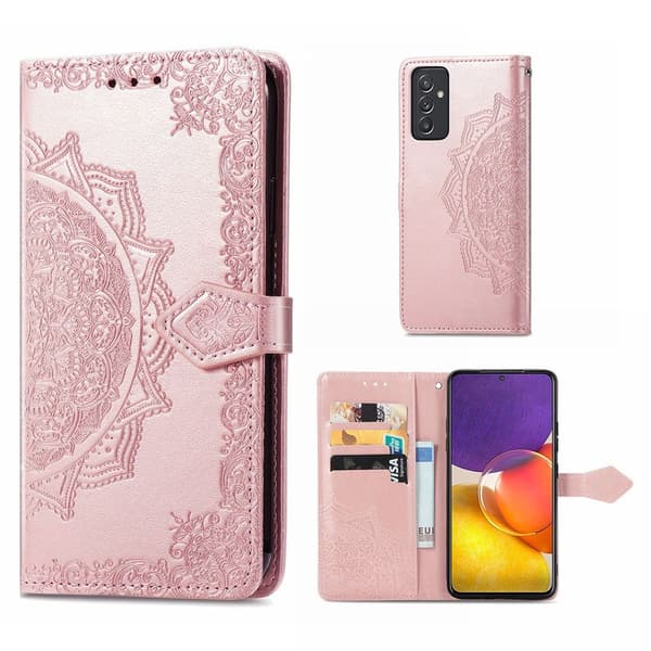 Mandala Samsung Galaxy A82 5G læderetui - Pink Pink