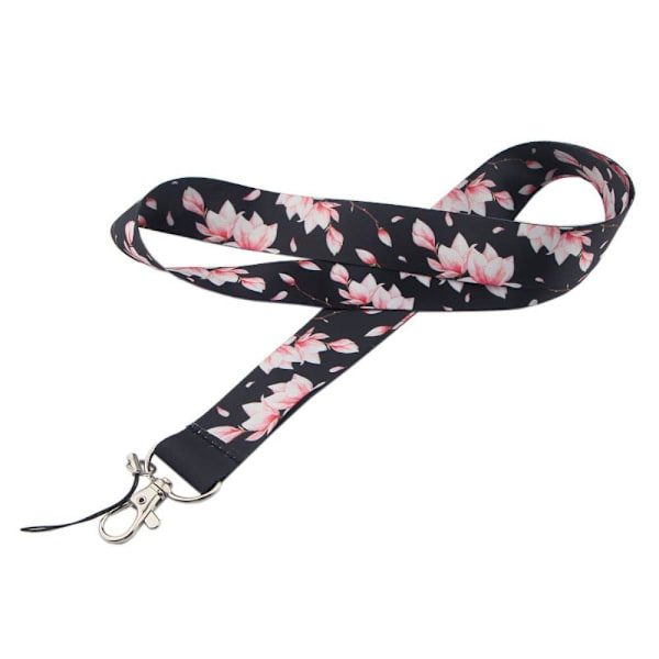 Universal nyckelband med blommigt mönster för telefon - Sakura multifärg