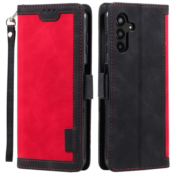 Suburbian läder Samsung Galaxy S25 fodral - Röd Röd