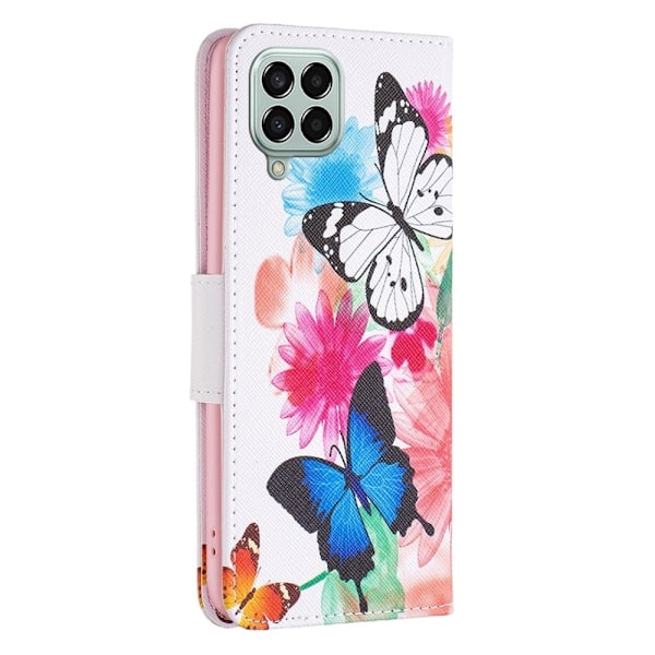 Wonderland Samsung Galaxy M33 5G flip kuoret - Kaksi Perhosta Multicolor