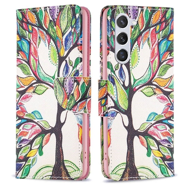 Wonderland Samsung Galaxy S23 Flip Etui - Life Træ Multicolor