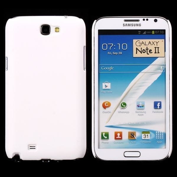 Hard Shell (Hvit) Samsung Galaxy Note 2 Deksel White