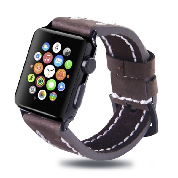 Apple Watch serie 4 40 mm kernelæderurrem - kaffe Brown