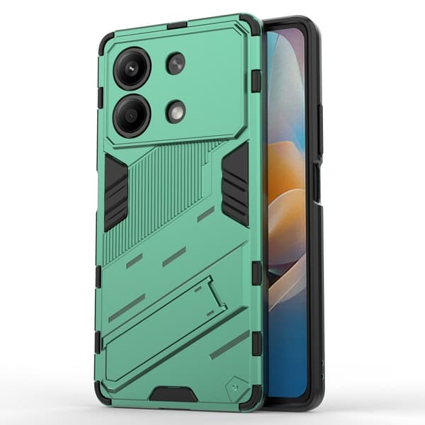 Støtsikkert hybriddeksel med et moderne preg for Xiaomi Redmi Note 13R Pro - Grønn Green