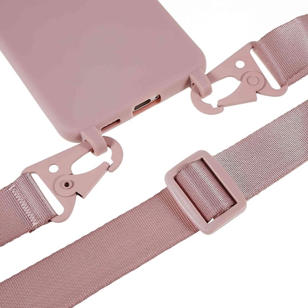 Ohut TPU-kotelo mattapintainen ja säädettävä hihna Samsung Galaxy S22 - Syvä Vaaleanpunainen Pink