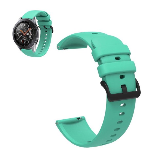 22mm Universal sporty silicone watch strap - Teal Blue Blå
