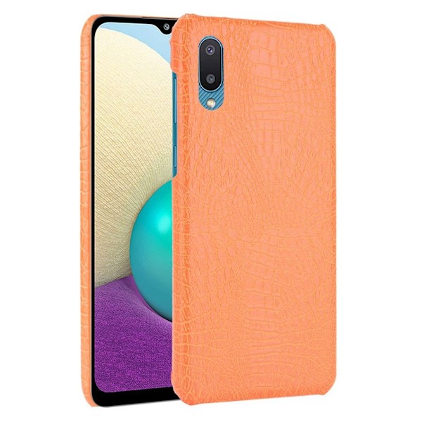 Croco Etui Samsung Galaxy A02 - Orange Orange