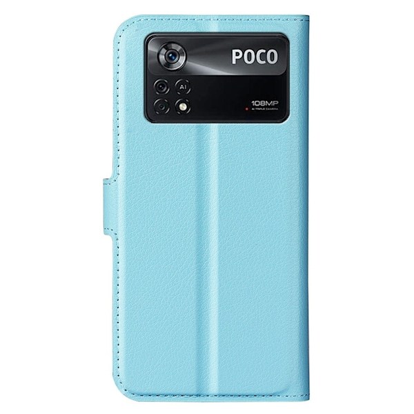 Klassisk Xiaomi Poco X4 Pro 5G flip etui - Blå Blue