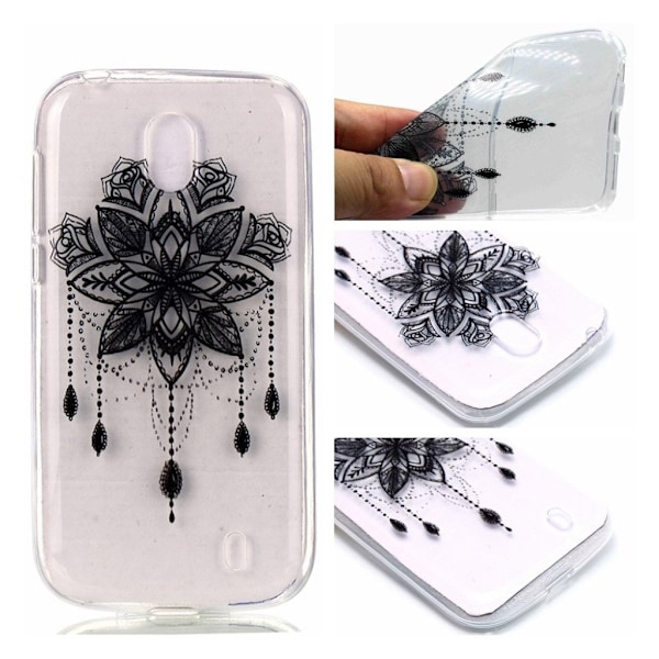 Nokia 1 mobilskal skyddande TPU material mönster - Blommönster multifärg