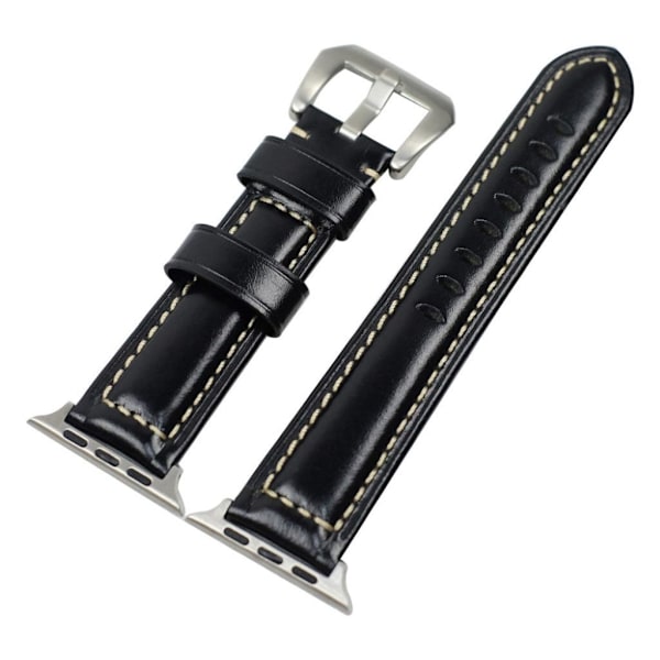 Apple Watch Series 4 40mm split læder Urrem - Sort Black