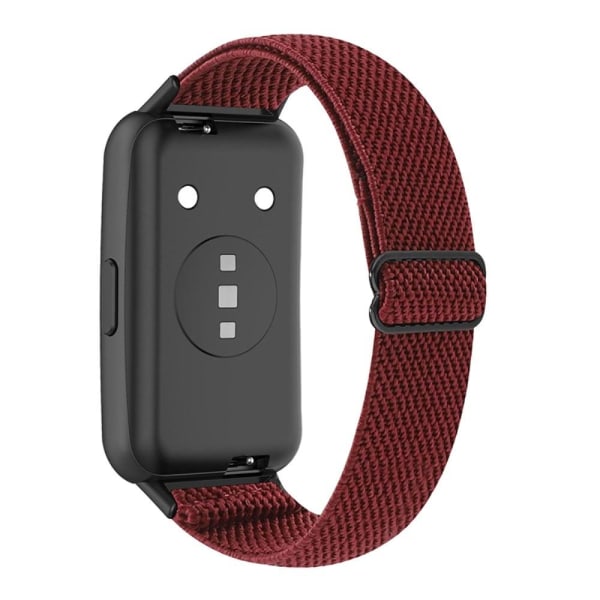 Huawei Band 7 genuine leather watch strap - Wine Red Röd