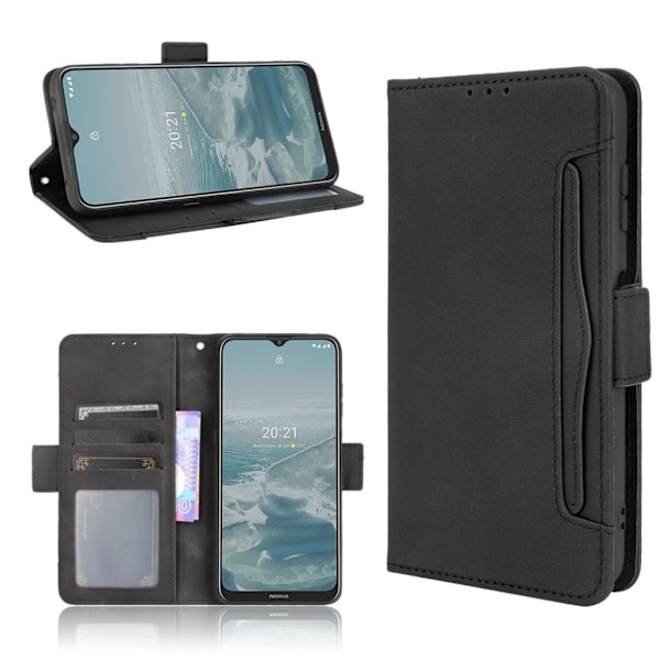 Modern-styled Læder Pung Etui til Nokia G20 - Sort Black
