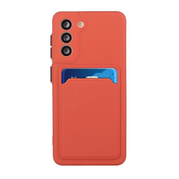 Card Holder Cover til Samsung Galaxy S21 - Coral Orange