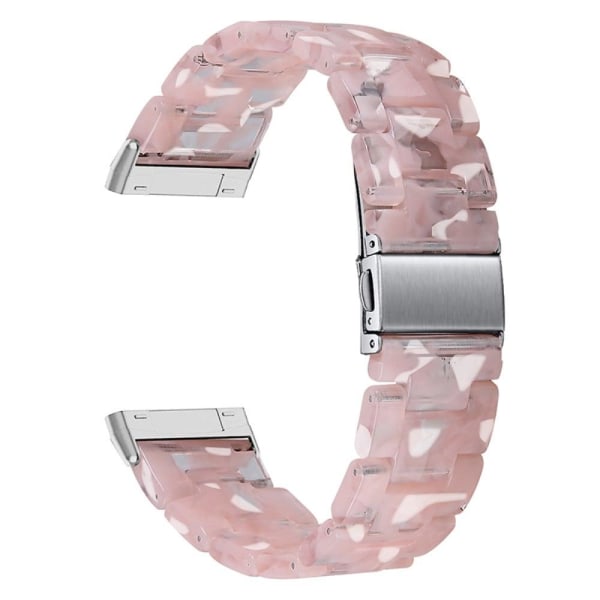 Fitbit Sense / Versa 3 resin style watch strap - Transparent Pin Pink