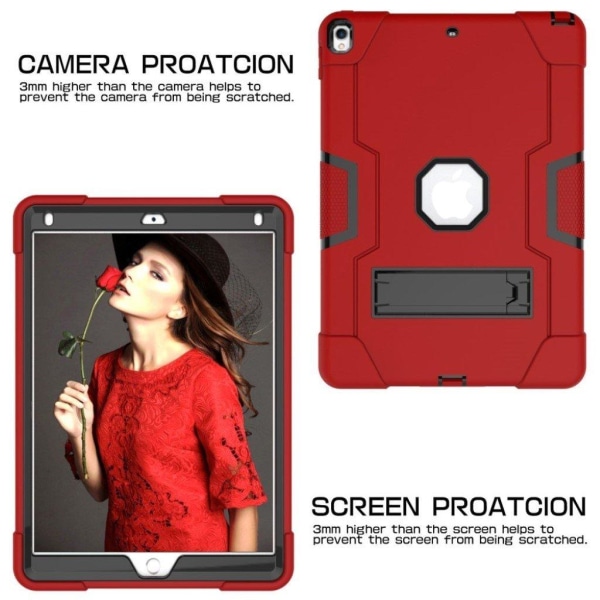 iPad Air (2019) shockproof hybrid case - Red / Black Red