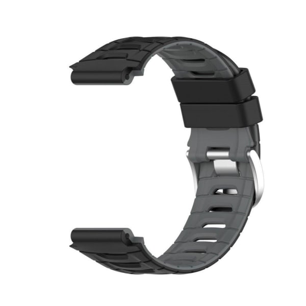 Garmin Forerunner 920XT two-tone silicone watch band - Black / D Black