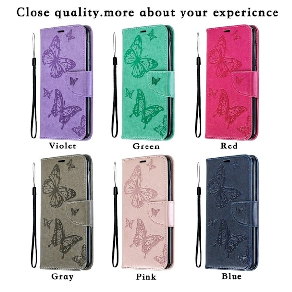 Butterfly Samsung Galaxy A10 etui - Grå Silver grey