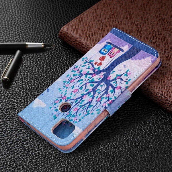 Wonderland Xiaomi Redmi 9C Flip etui - Ugle på the træ Multicolor